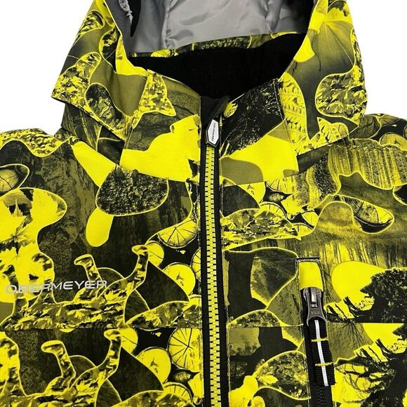 Obermeyer Nebula Ski/Snow Jacket I-Grow System Insulated Neon Black Boys Size 7 - Picture 8 of 14